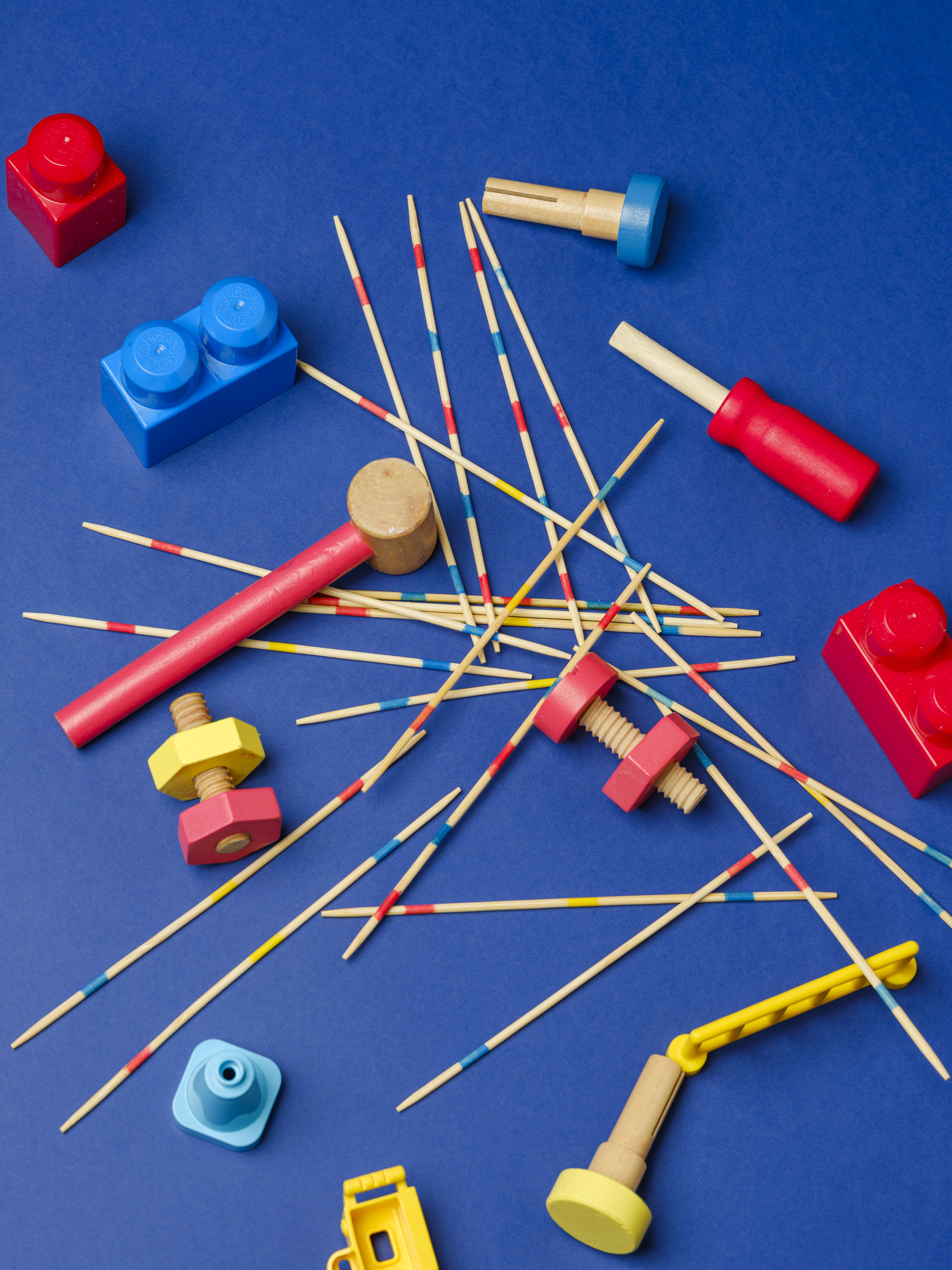 bricolage enfants bleu rouge jaune